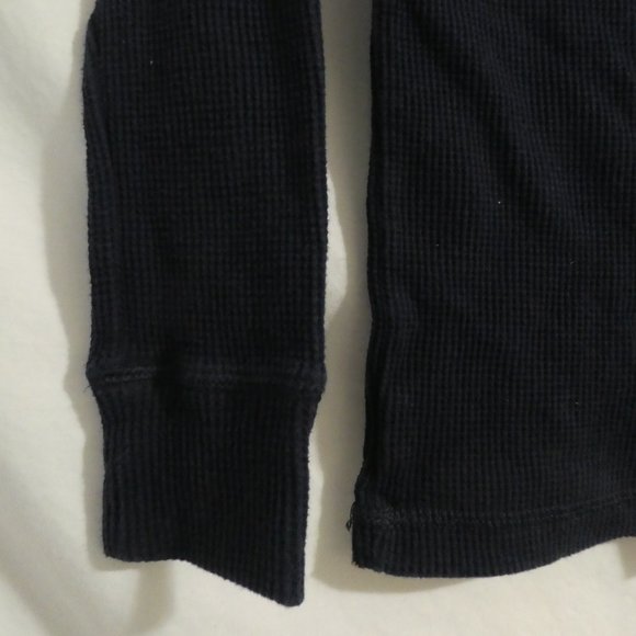 OLD NAVY | medium 7/8 | Long Sleeve Navy Blue Waffle Knit Crew Neck Shirt | NWOT - Picture 13 of 15